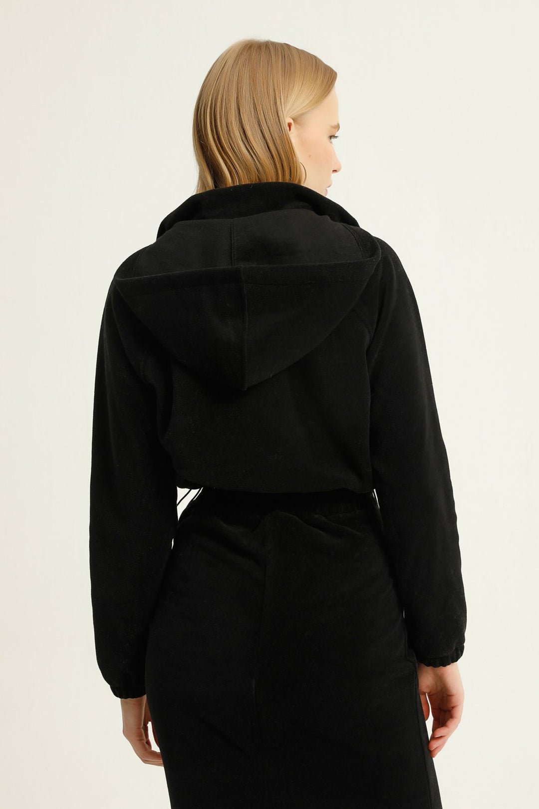 Hooded Fleece Sweatshirt Black