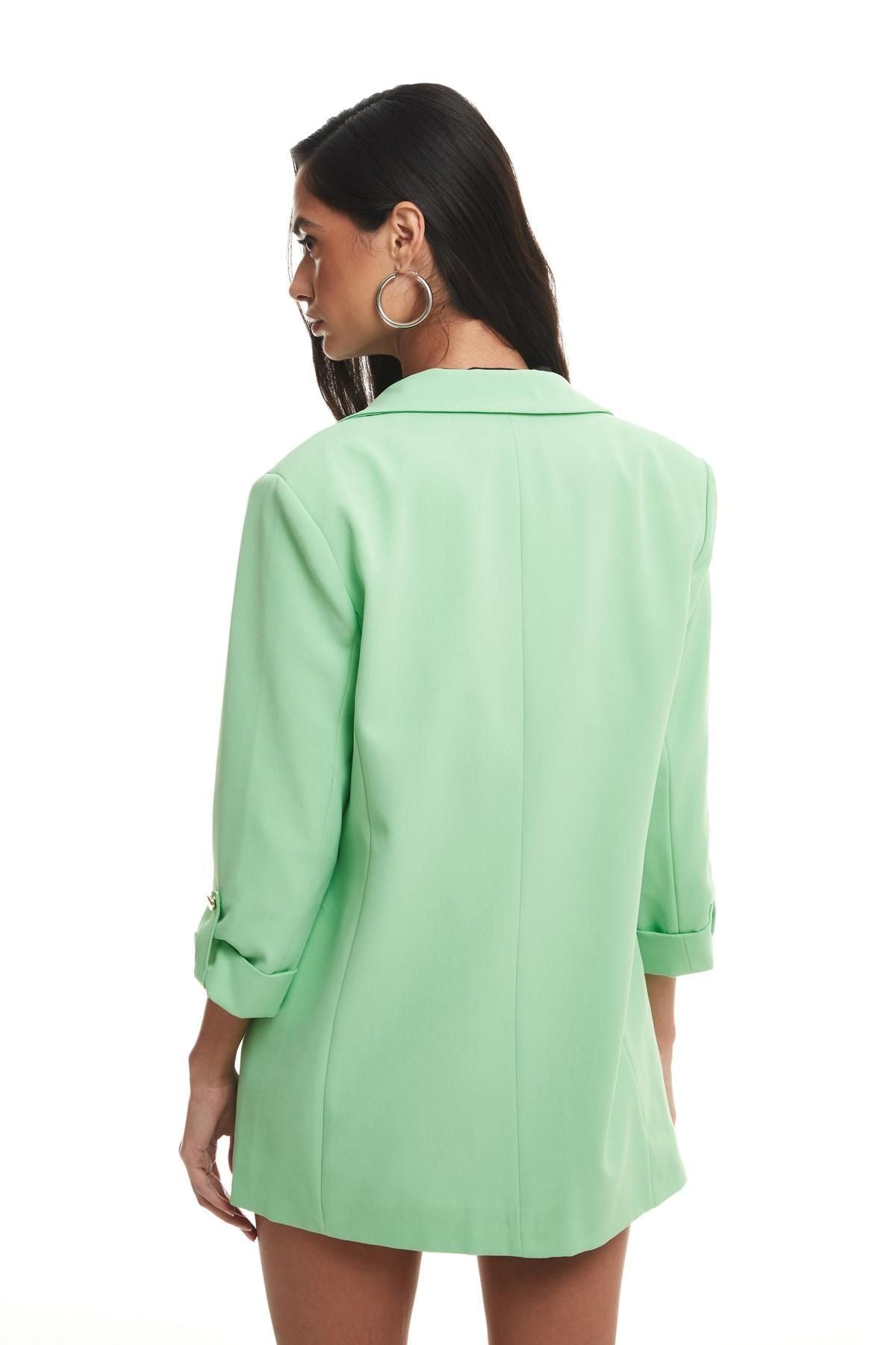 Double Sleeve Blazer Jacket Apple Mint