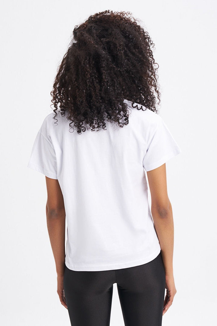 Baskılı Tişört Beyaz