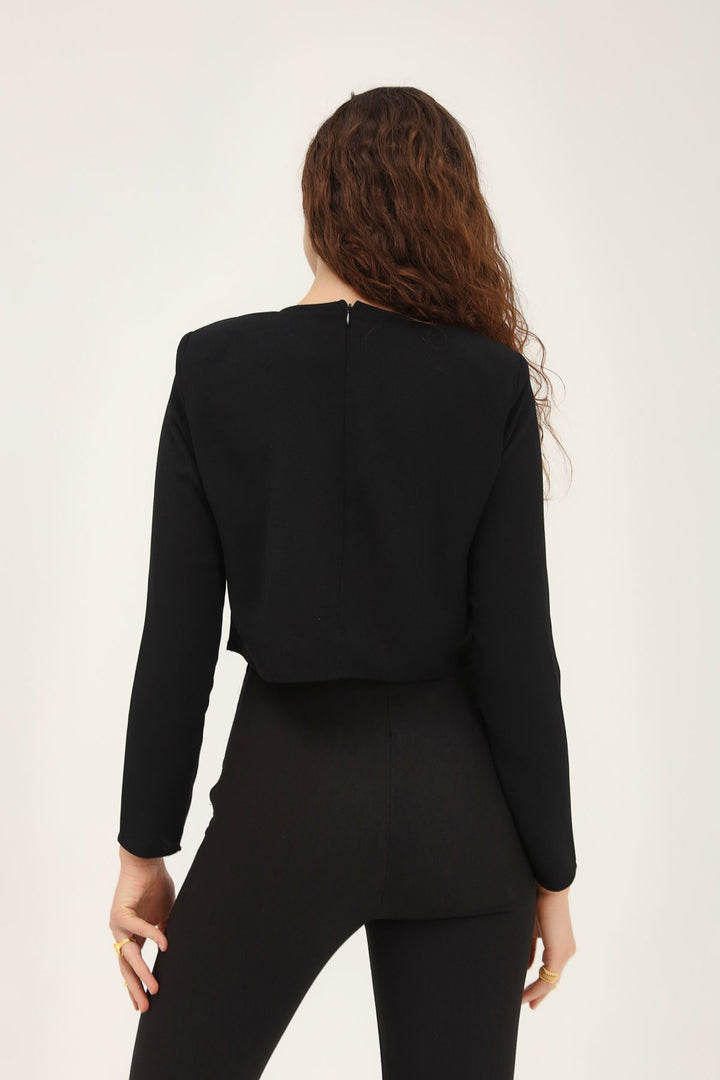 Accessory Waistband Blouse Black