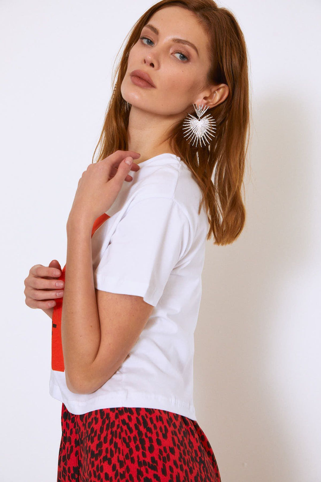 Text Printed T-Shirt White