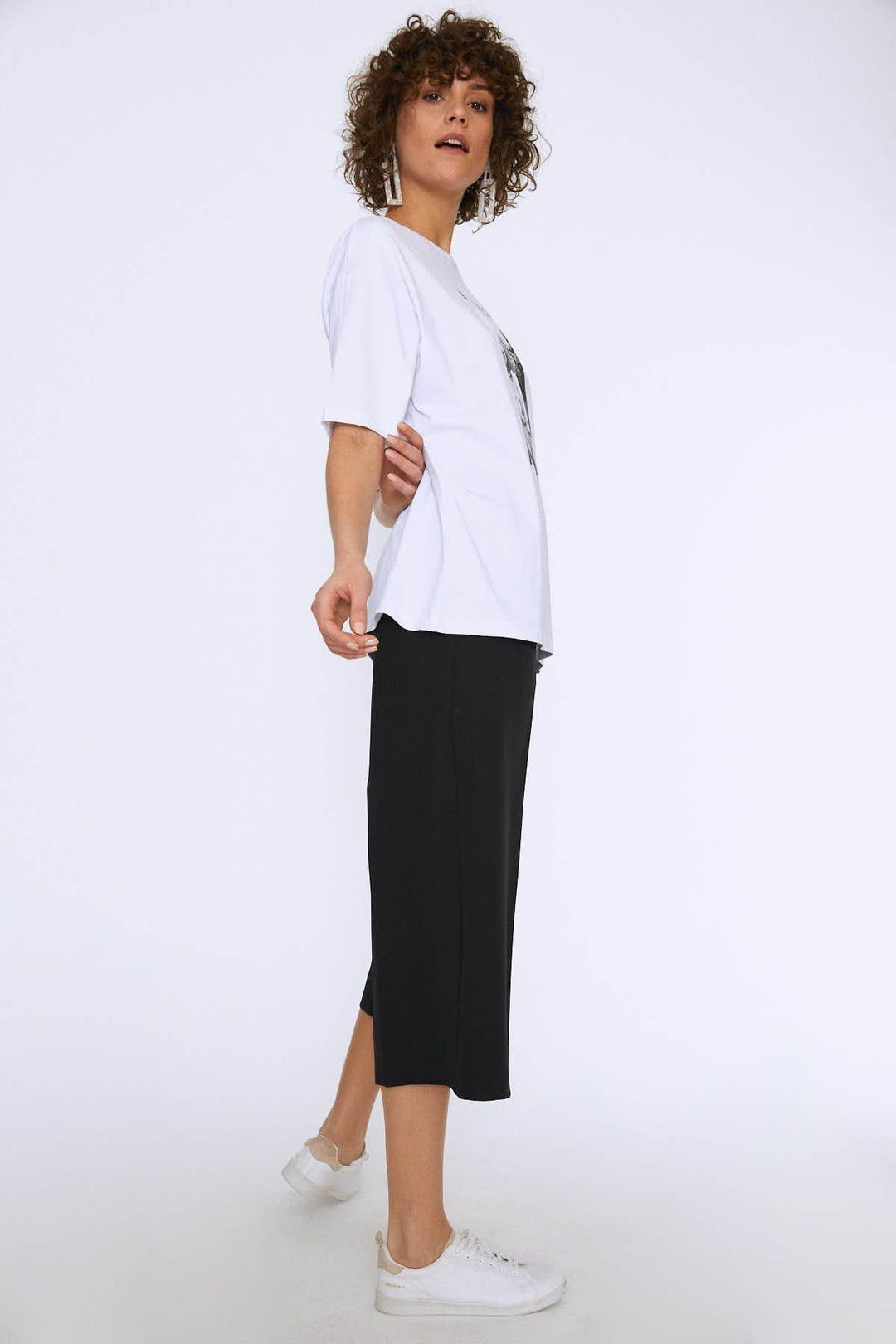 Baskılı Tişört Beyaz