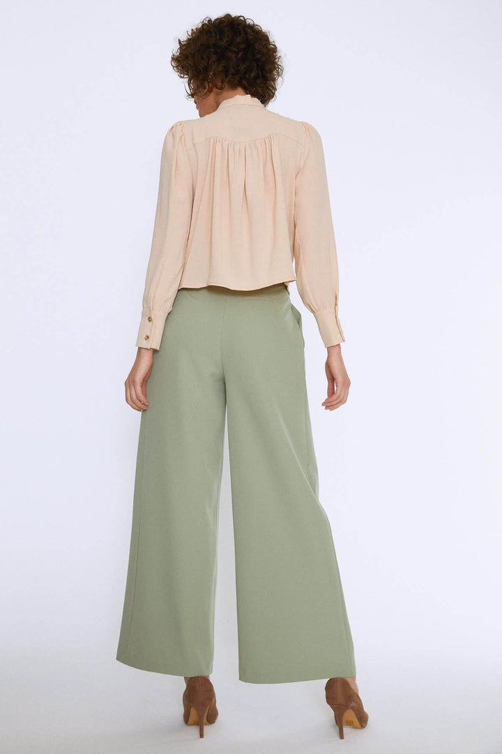 Tie Collar Shirt Stone