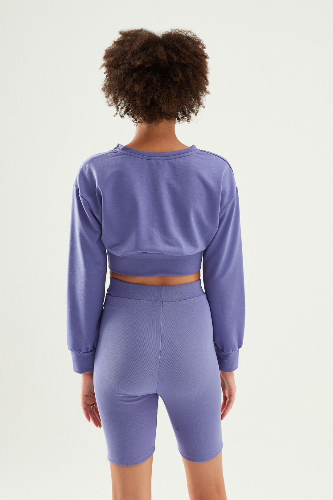 Tie Detailed Sweatshirt Purple