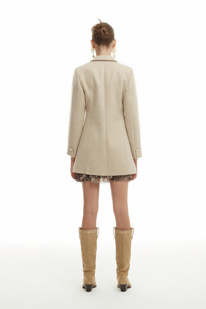 Cachet Short Coat Beige