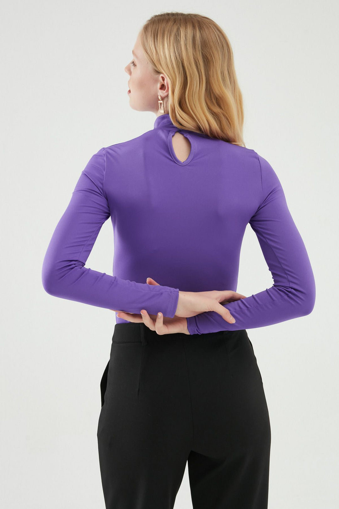 Turtleneck Bodysuit Purple