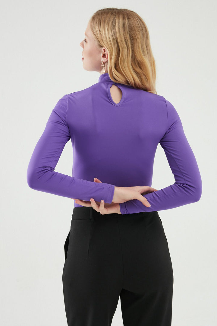 Turtleneck Bodysuit Purple
