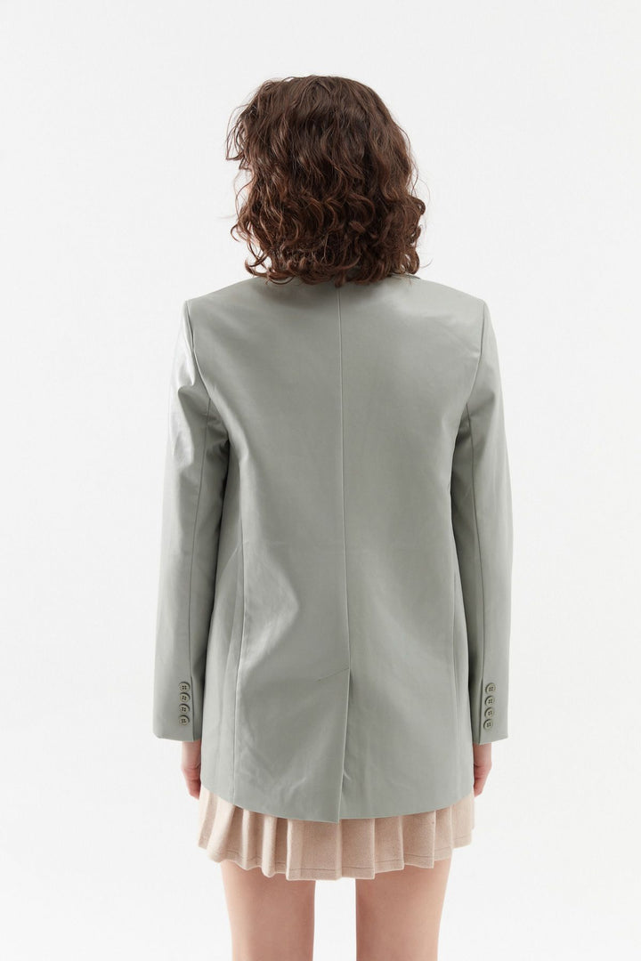 Blazer Leather Jacket Mint