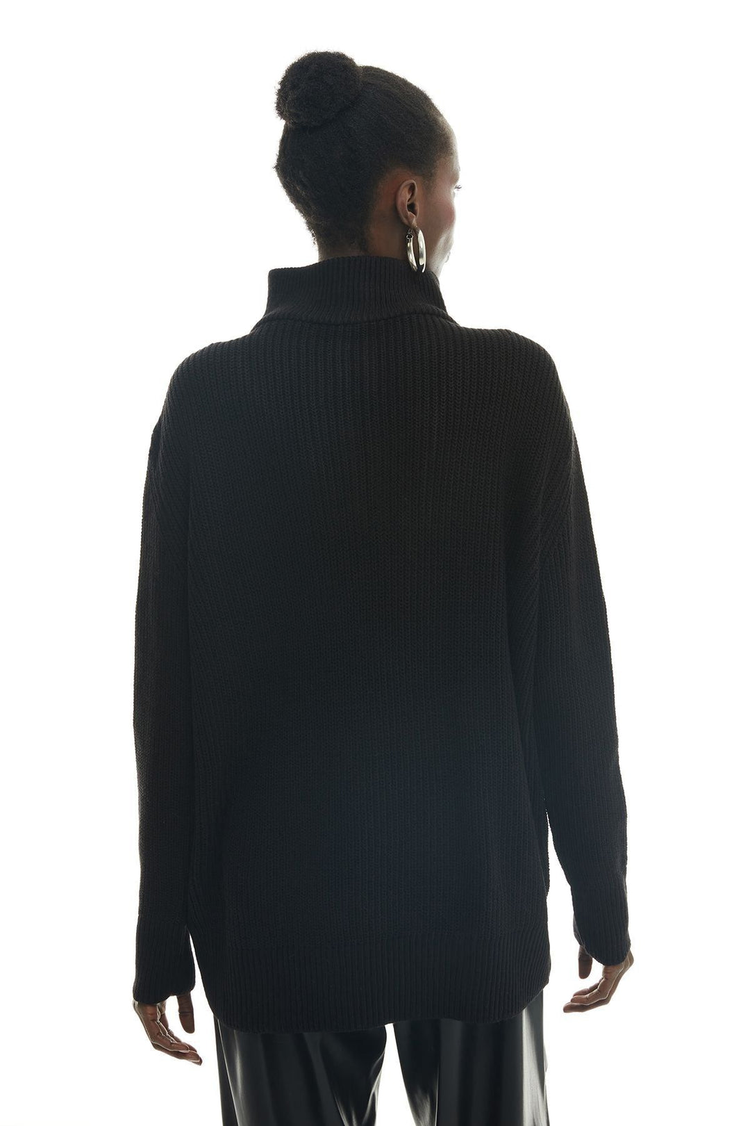 Zipper Detailed Knitwear Sweater Black