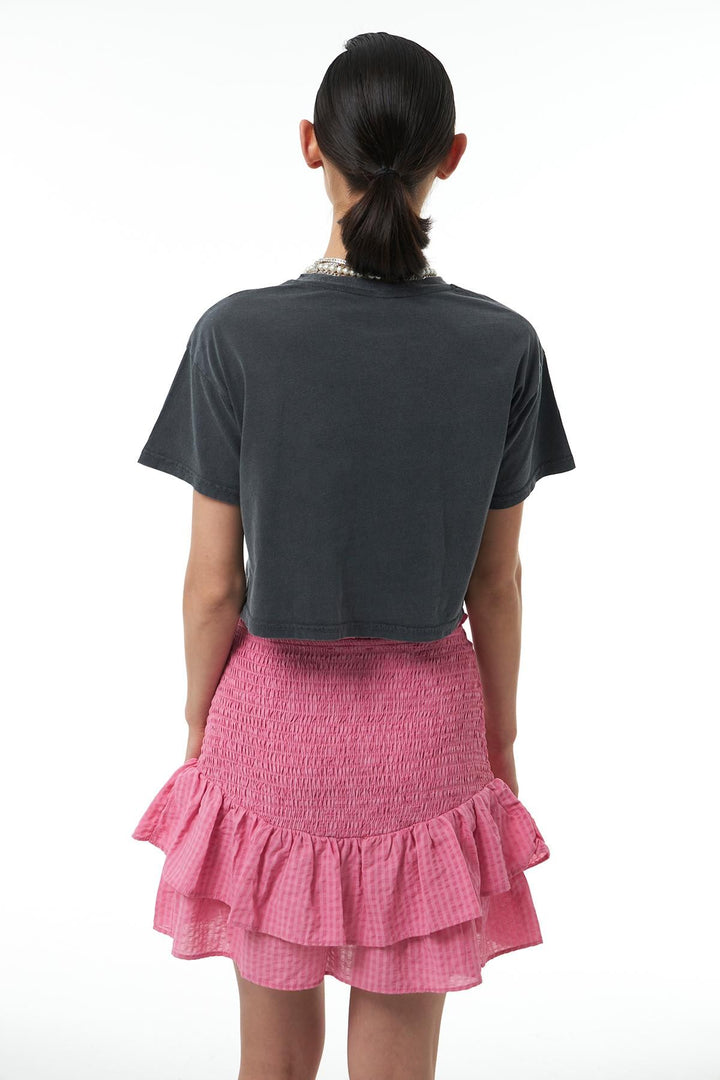 Printed Crop T-Shirt Anthracite