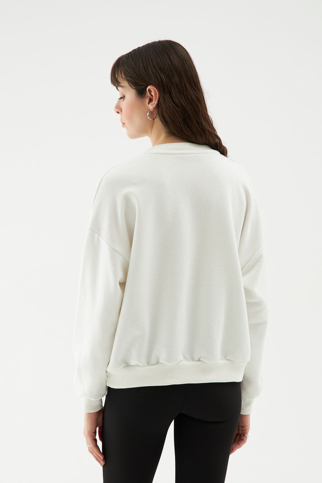 Printed Oversize Sweatshirt White