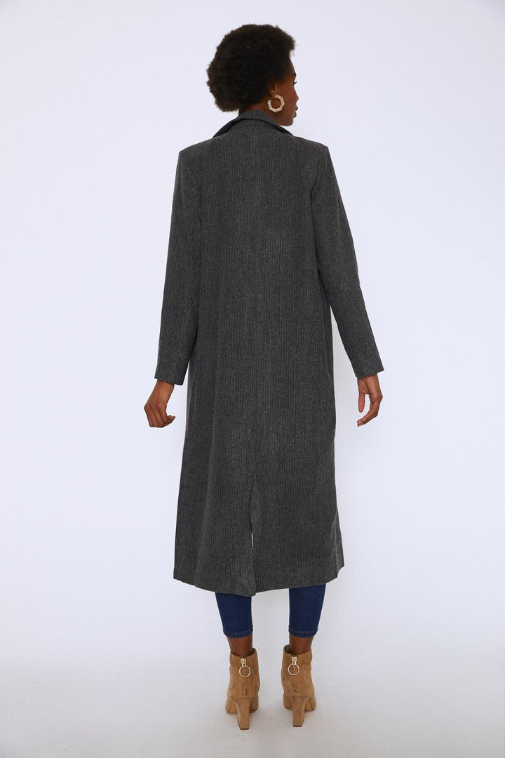 Long Cachet Coat Gray