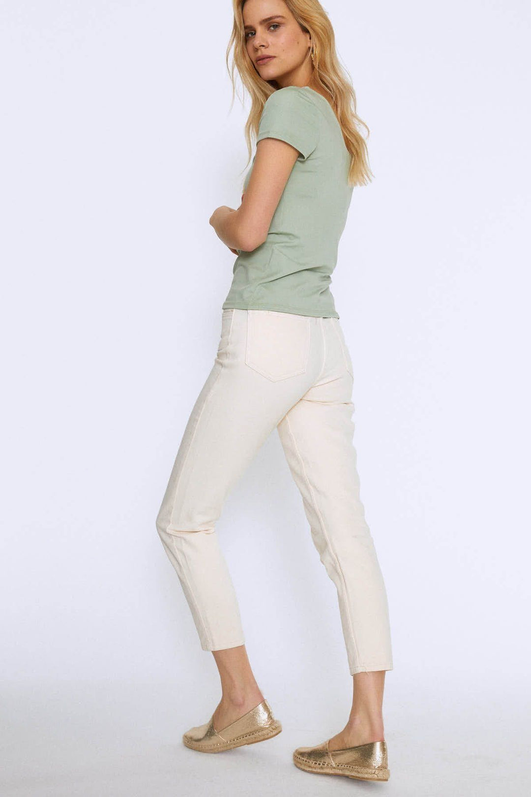 Short Sleeve Basic Blouse Mint