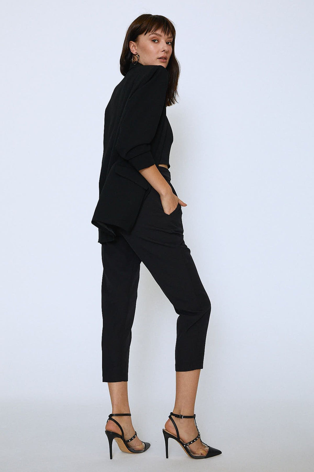 Şal Yaka Blazer Ceket Siyah