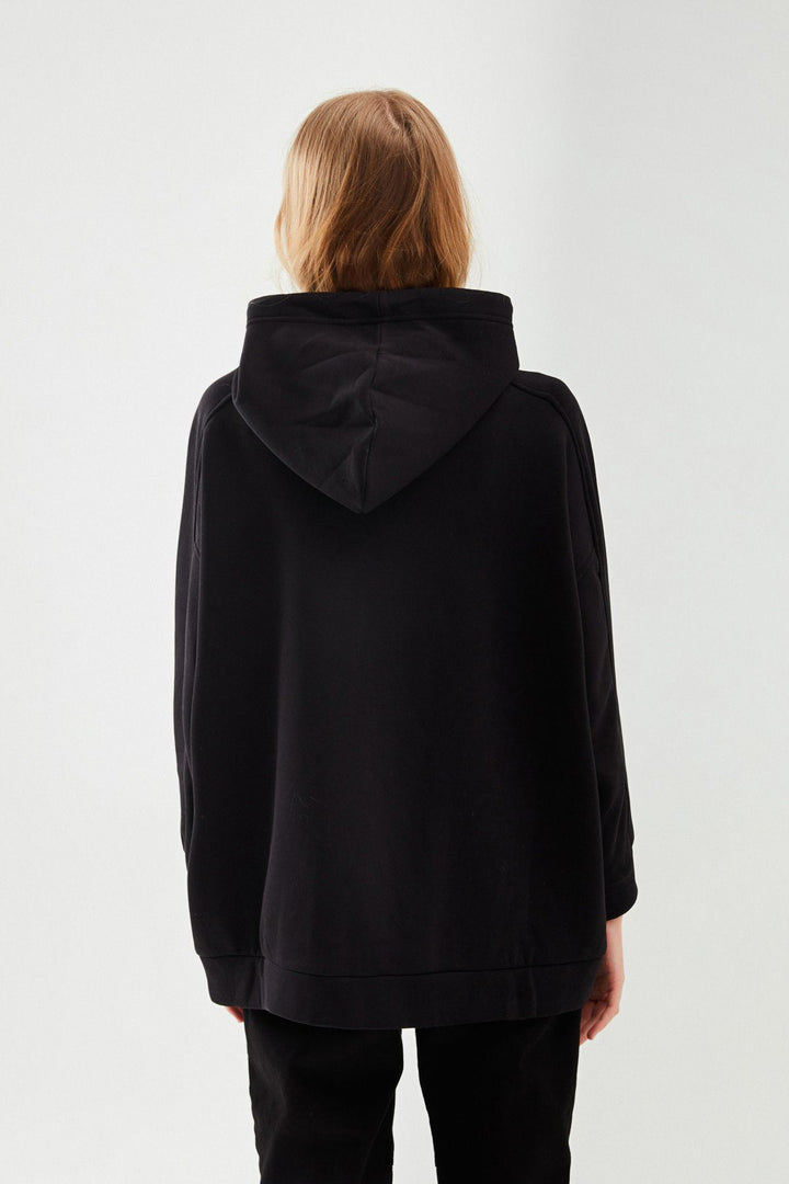 Hooded Oversize Sweatshirt Black