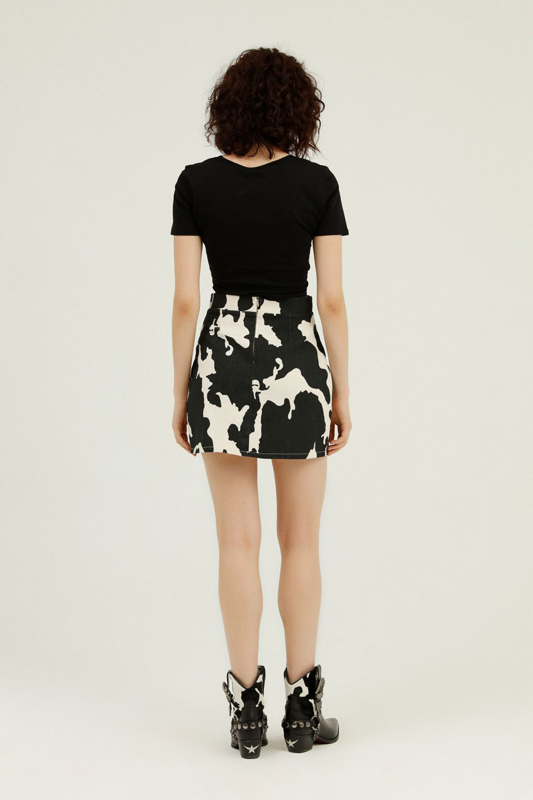 Düğüm Detaylı Crop Tişört Siyah