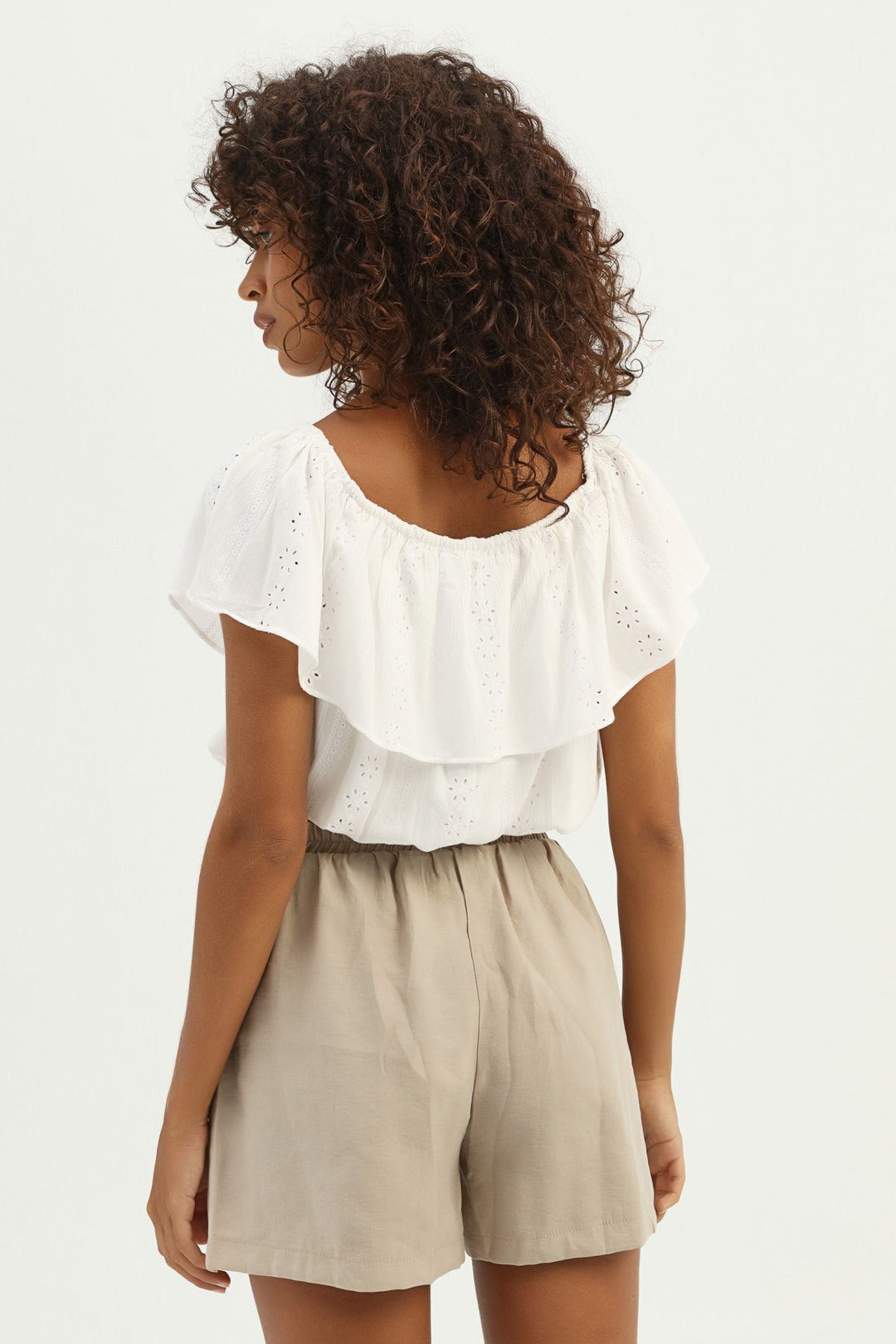 Tie Detailed Shorts Stone