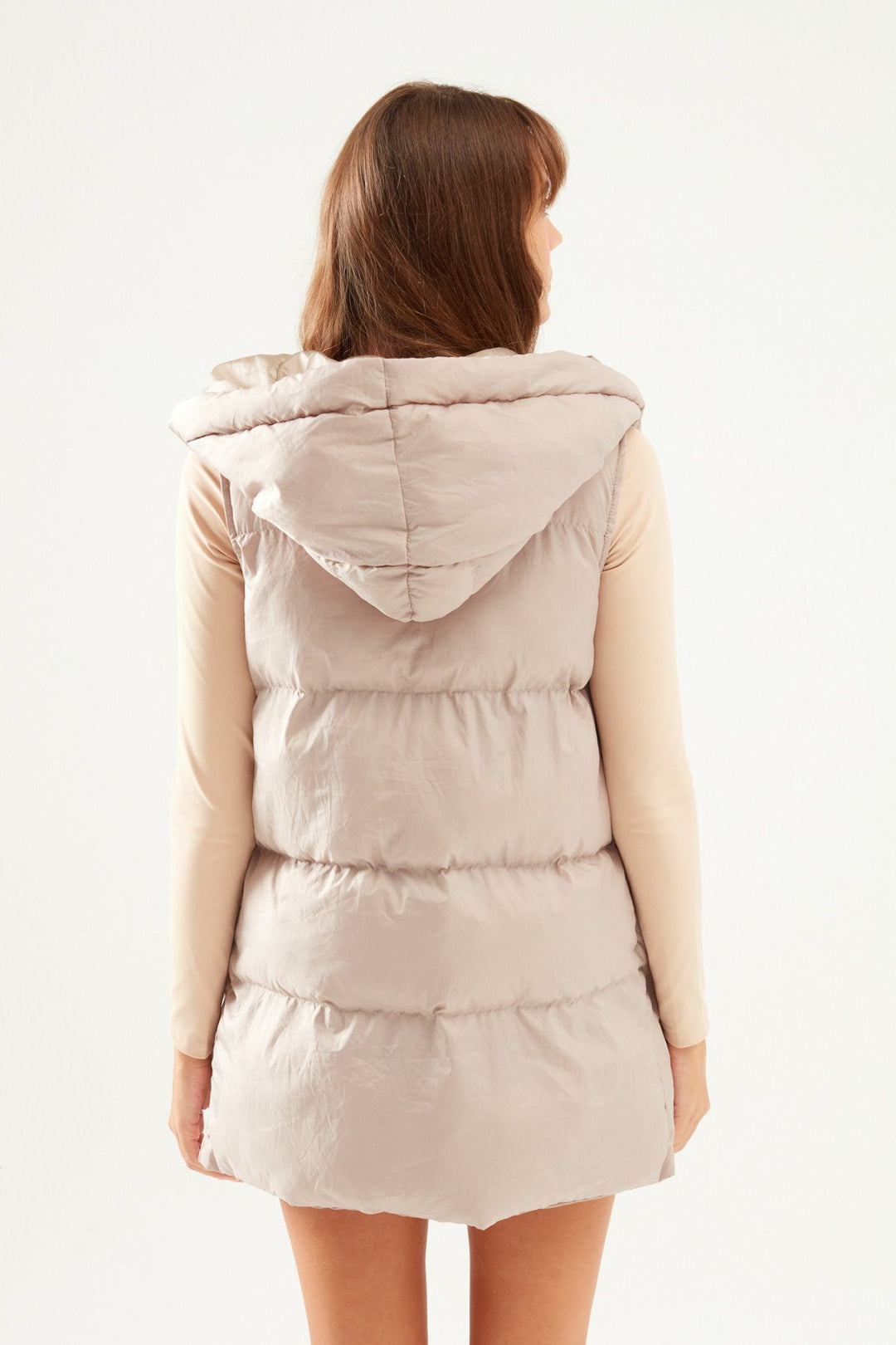 Hooded Arched Inflatable Vest Stone