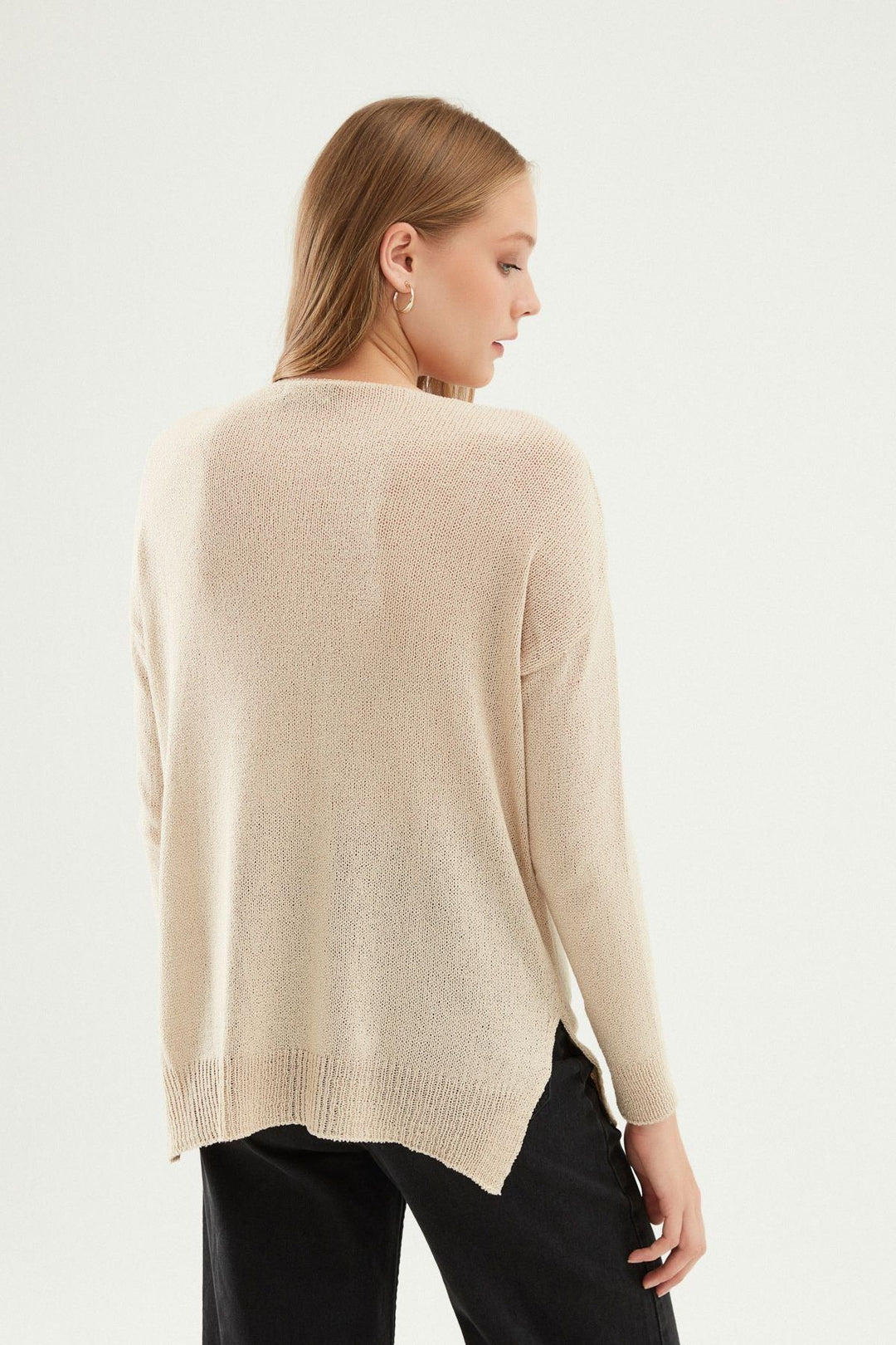 V Neck Knitwear Stone