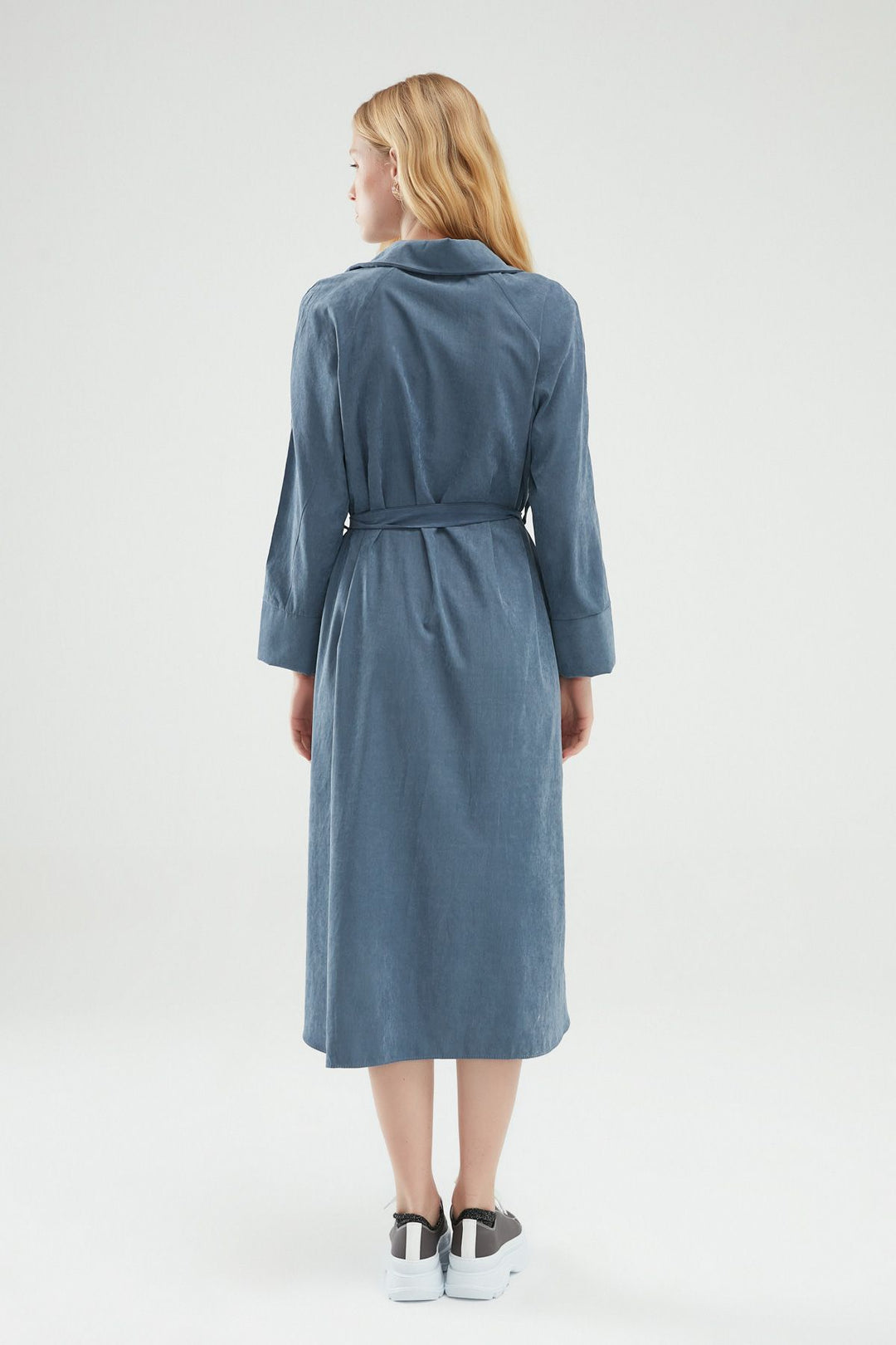 Belted Shirt Dress Indigo