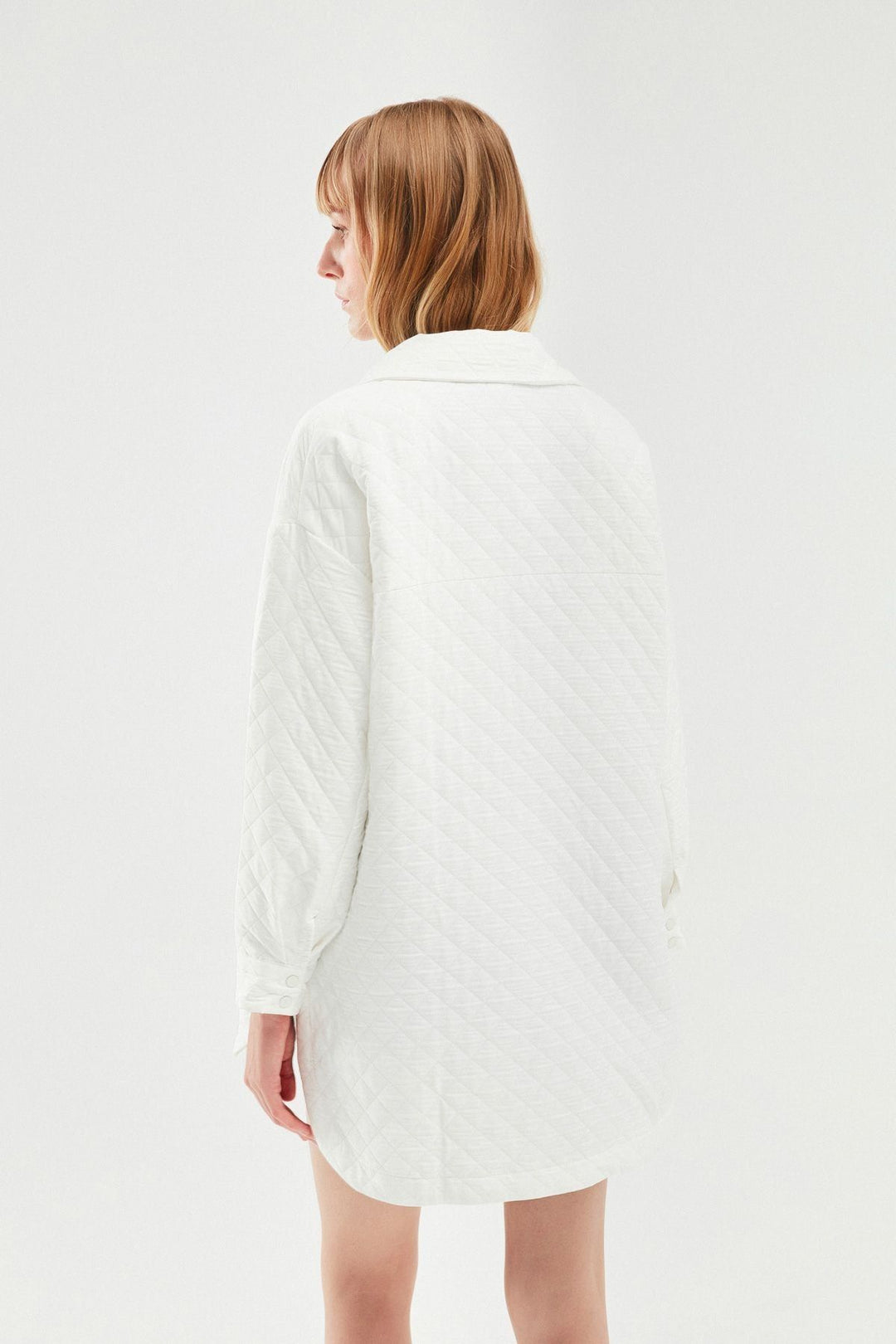 Oversize Quilted Jacket White