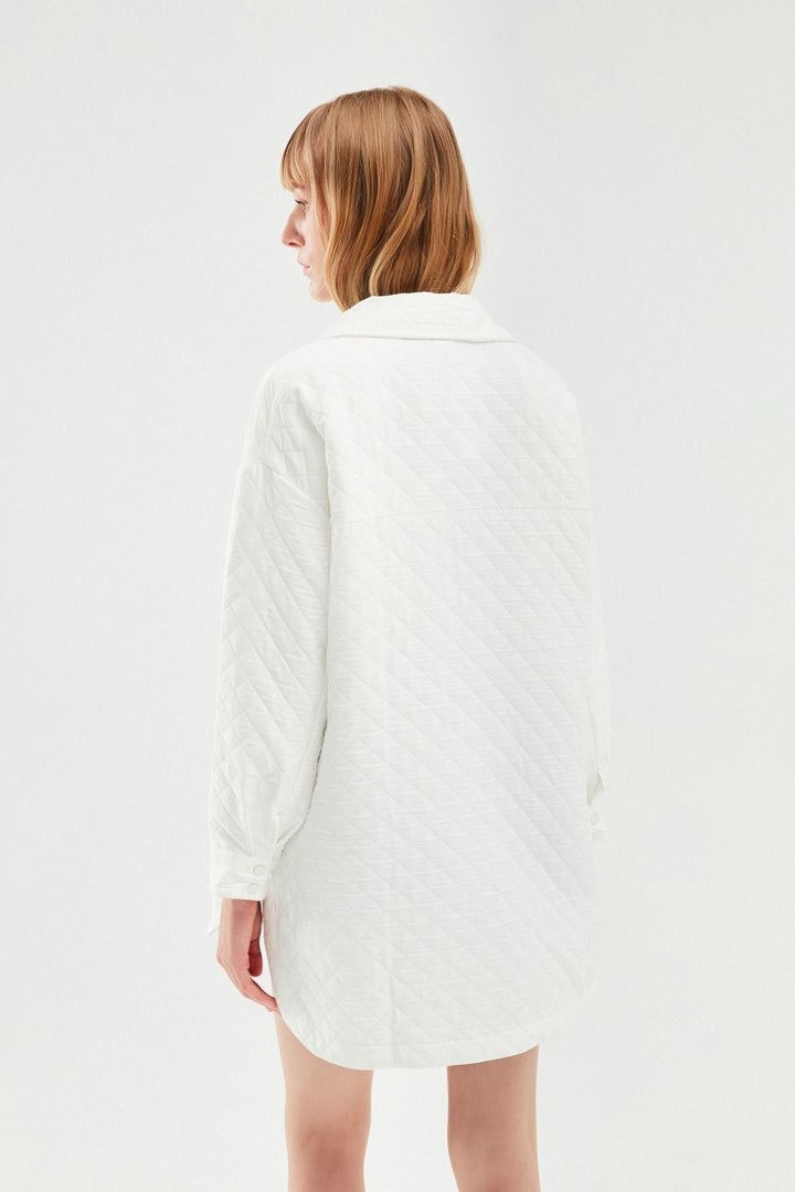 Oversize Quilted Jacket White
