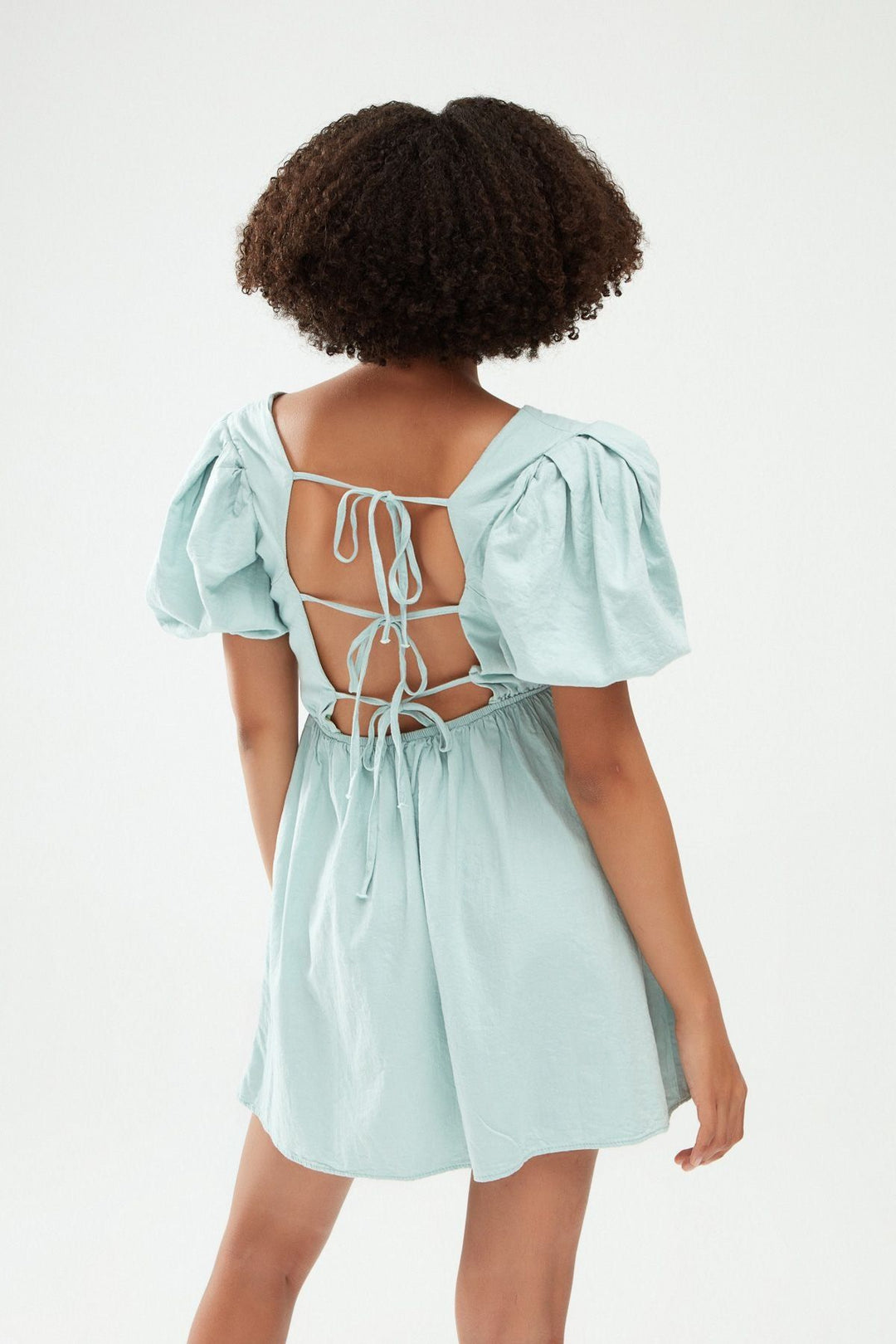 Balloon Sleeve Decollete Waistcoat Mint