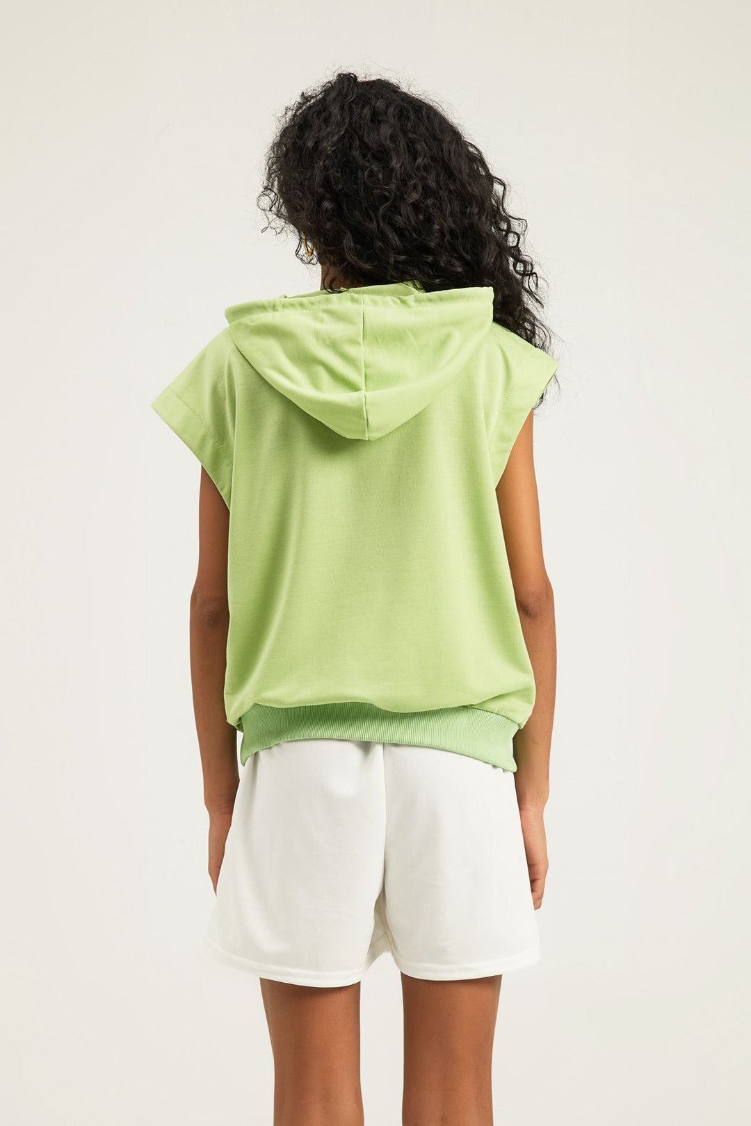 Kapüşonlu Kanguru Cepli Sweatshirt Yeşil