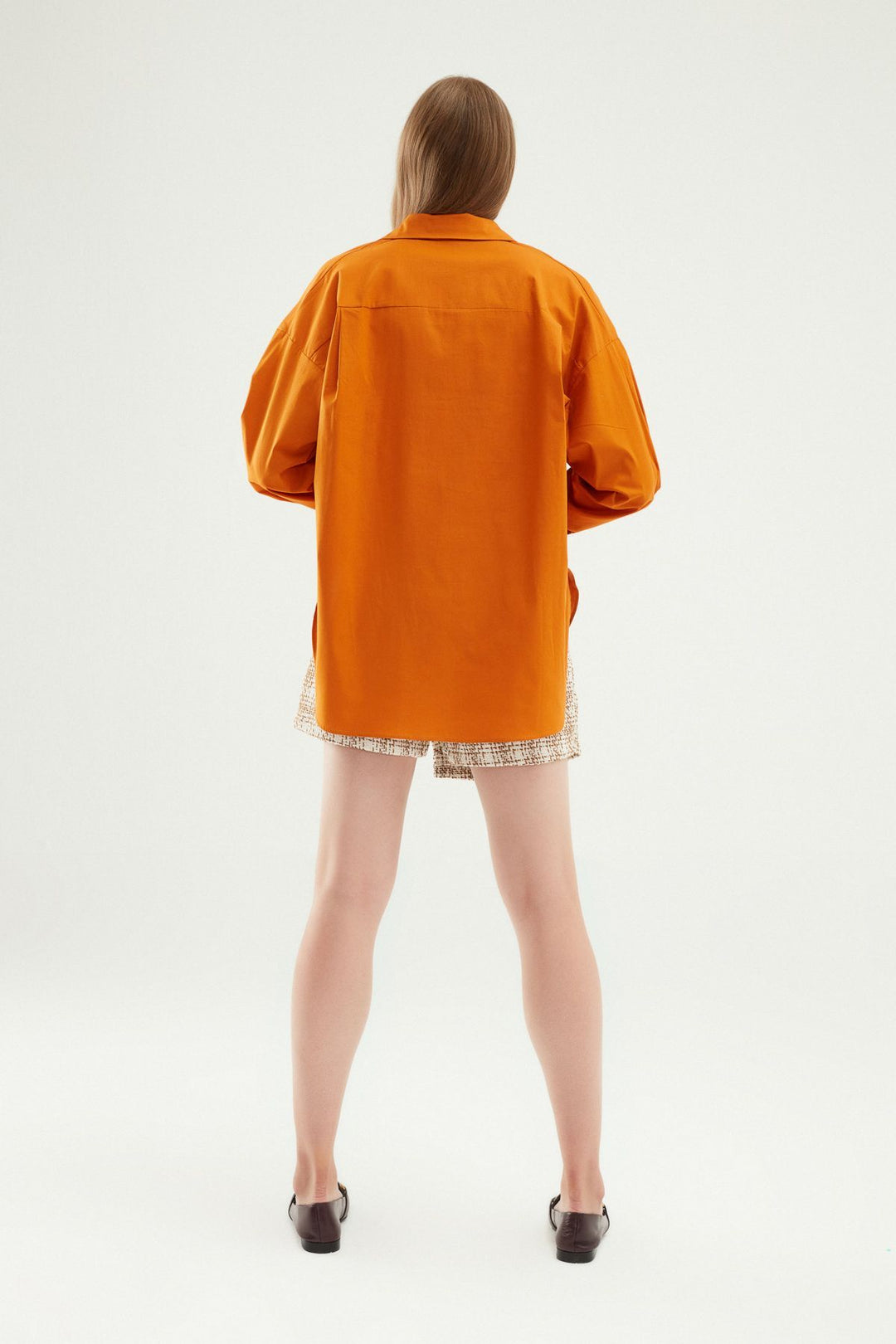 Oversize Basic Shirt Dark Orange