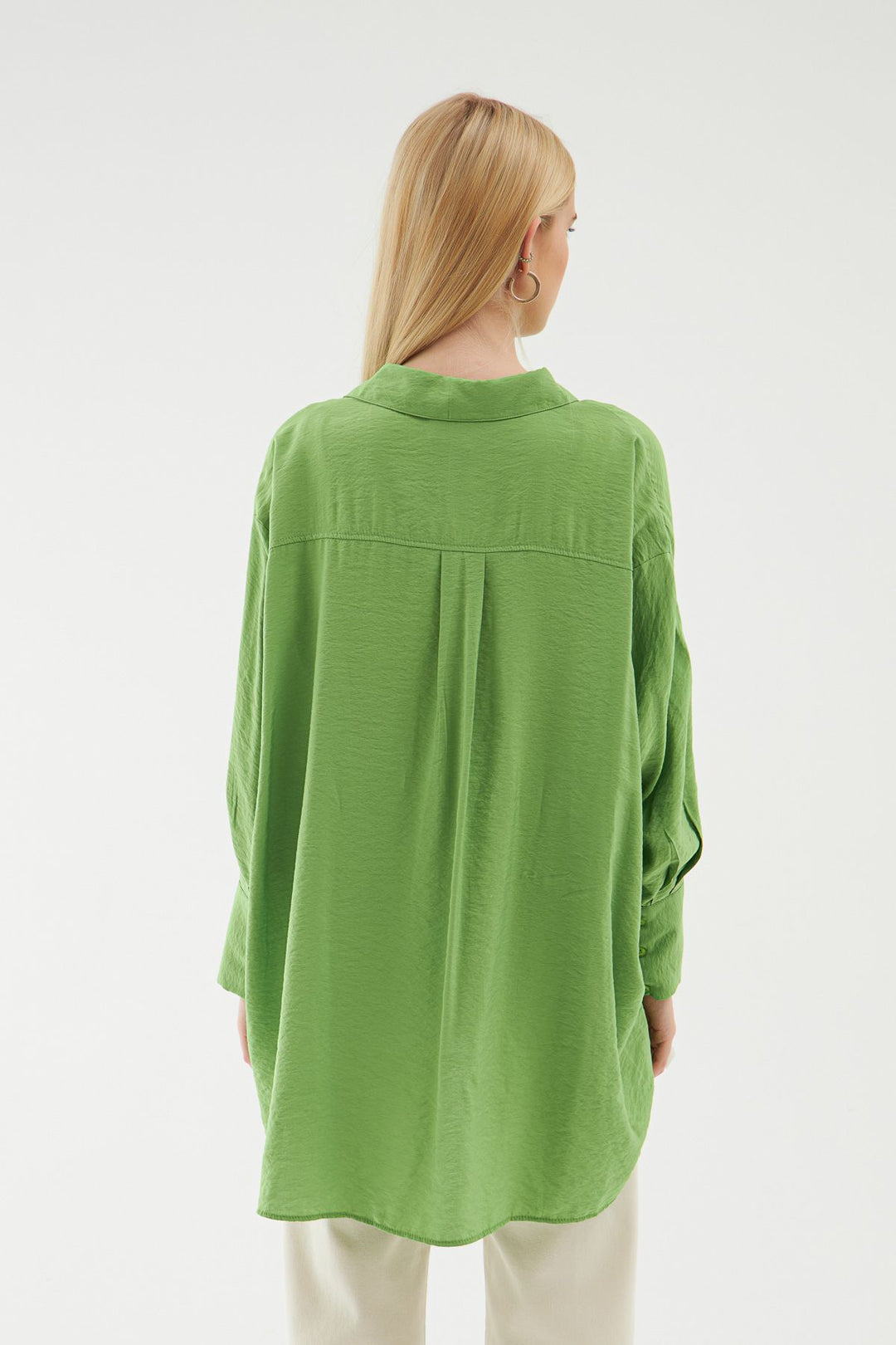 Oversize Cut Shirt Green