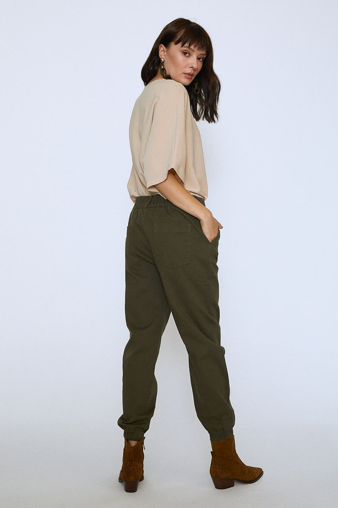 Chain Jogger Pants Khaki