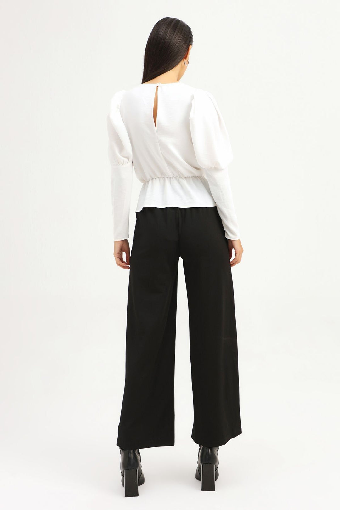 Balloon Sleeve Blouse Ecru