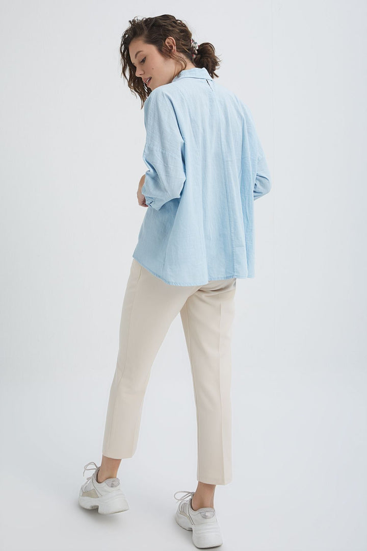 Truvakar Kol Gömlek Bebe Mavi