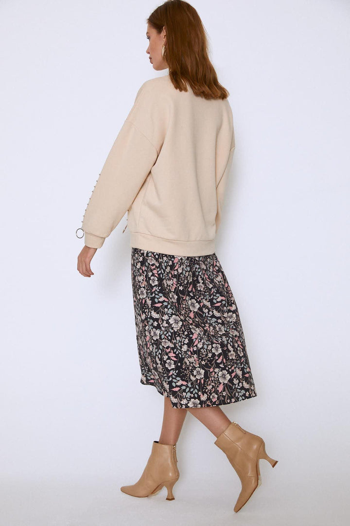 Trocked Sweatshirt Beige