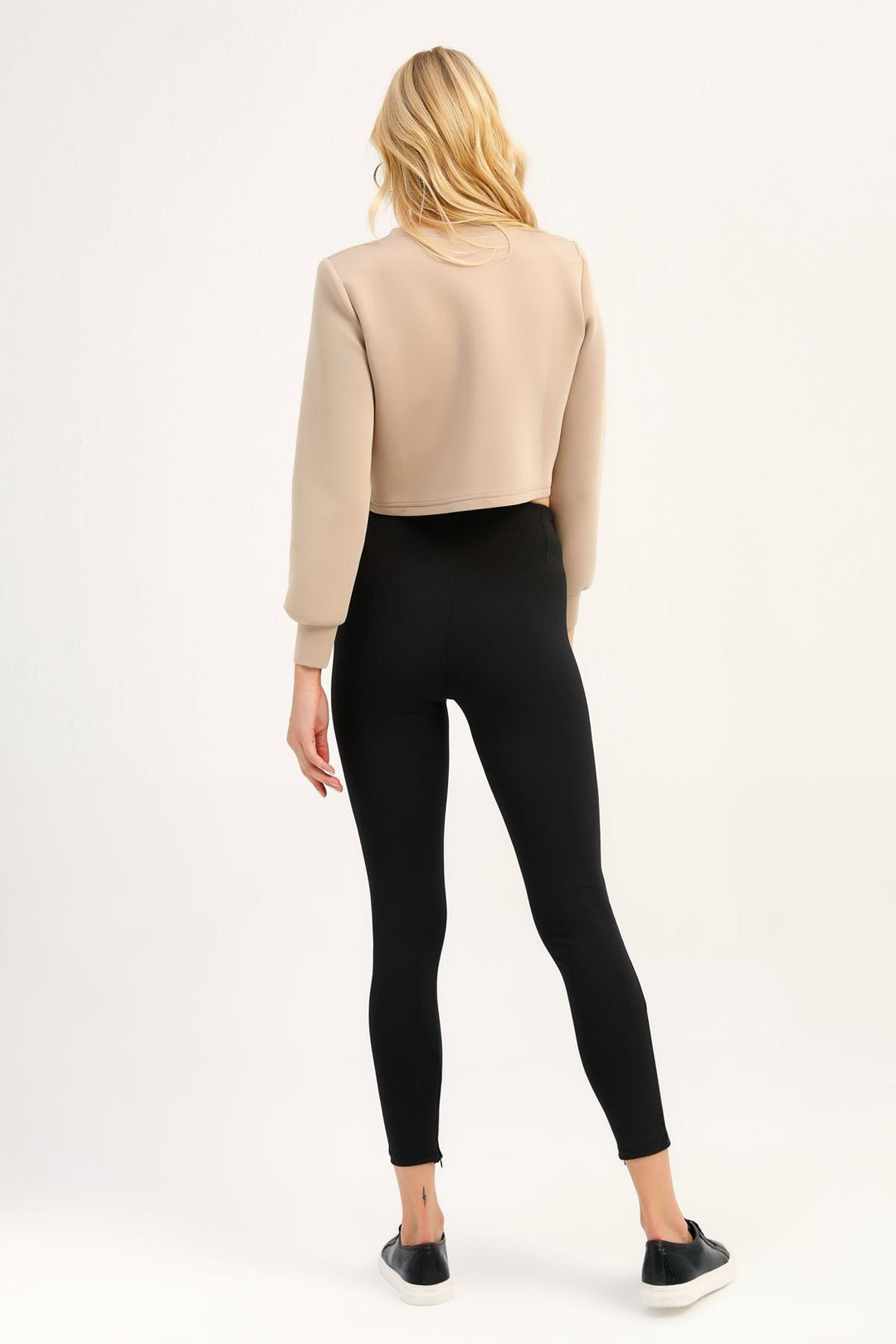 Lace Detailed High Waist Leggings Black