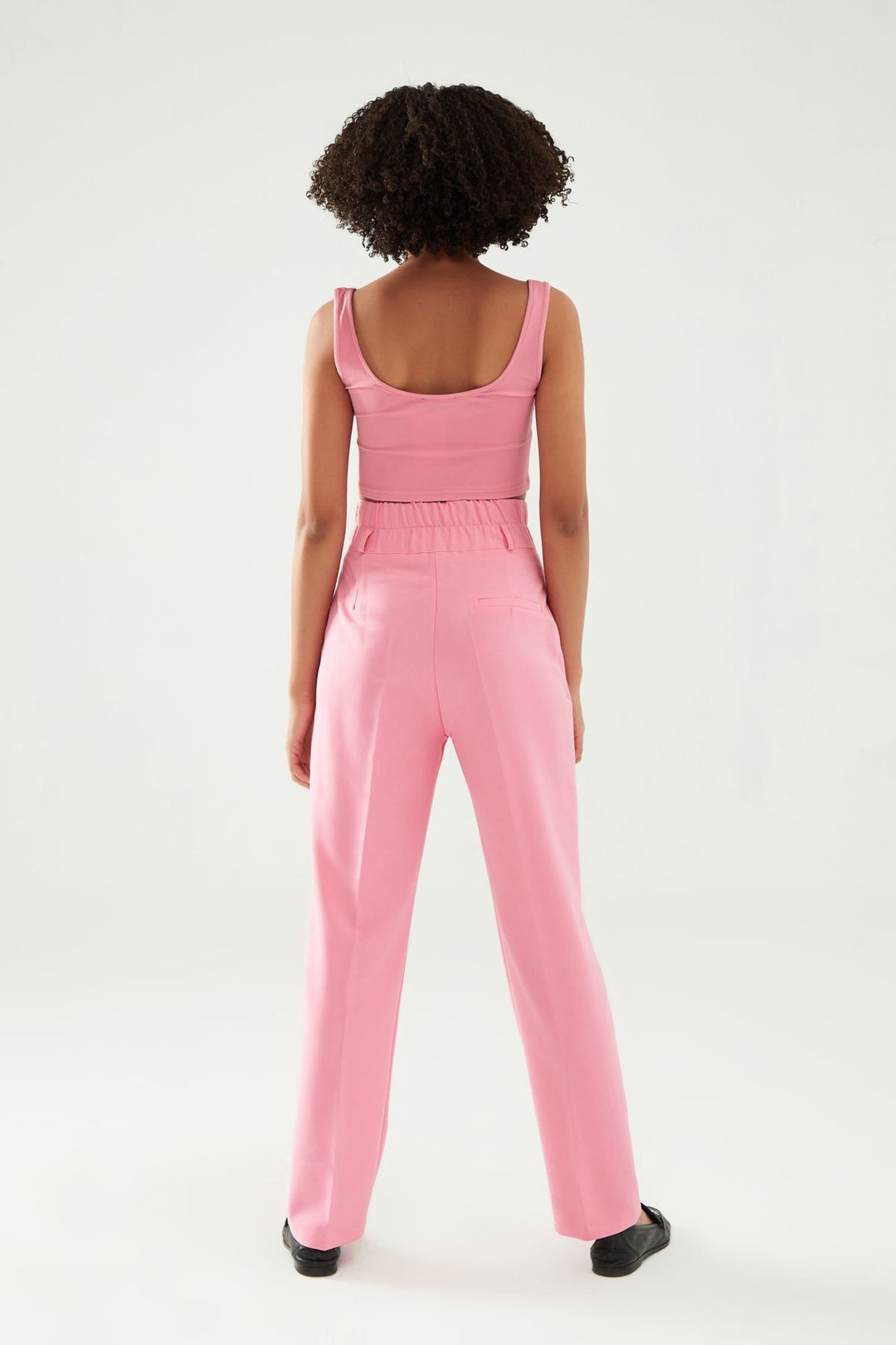 Belt Detailed Trousers Candy Pink