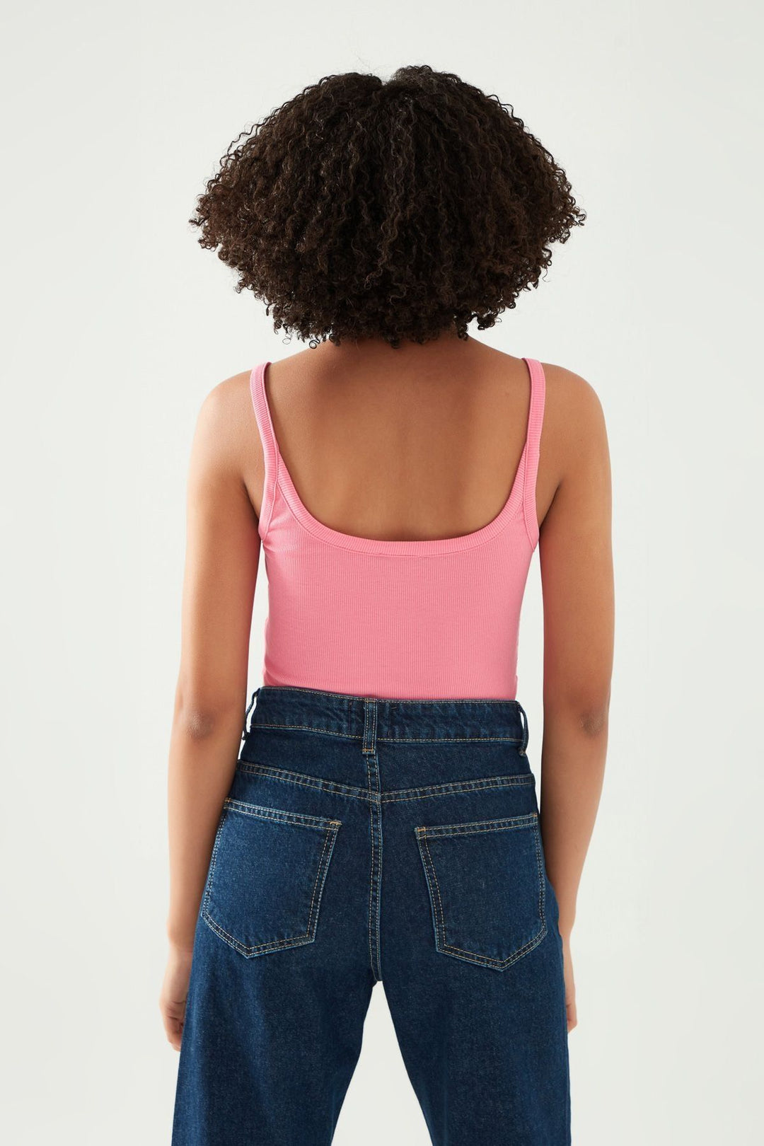 Strap Decollete Bodysuit Candy Pink