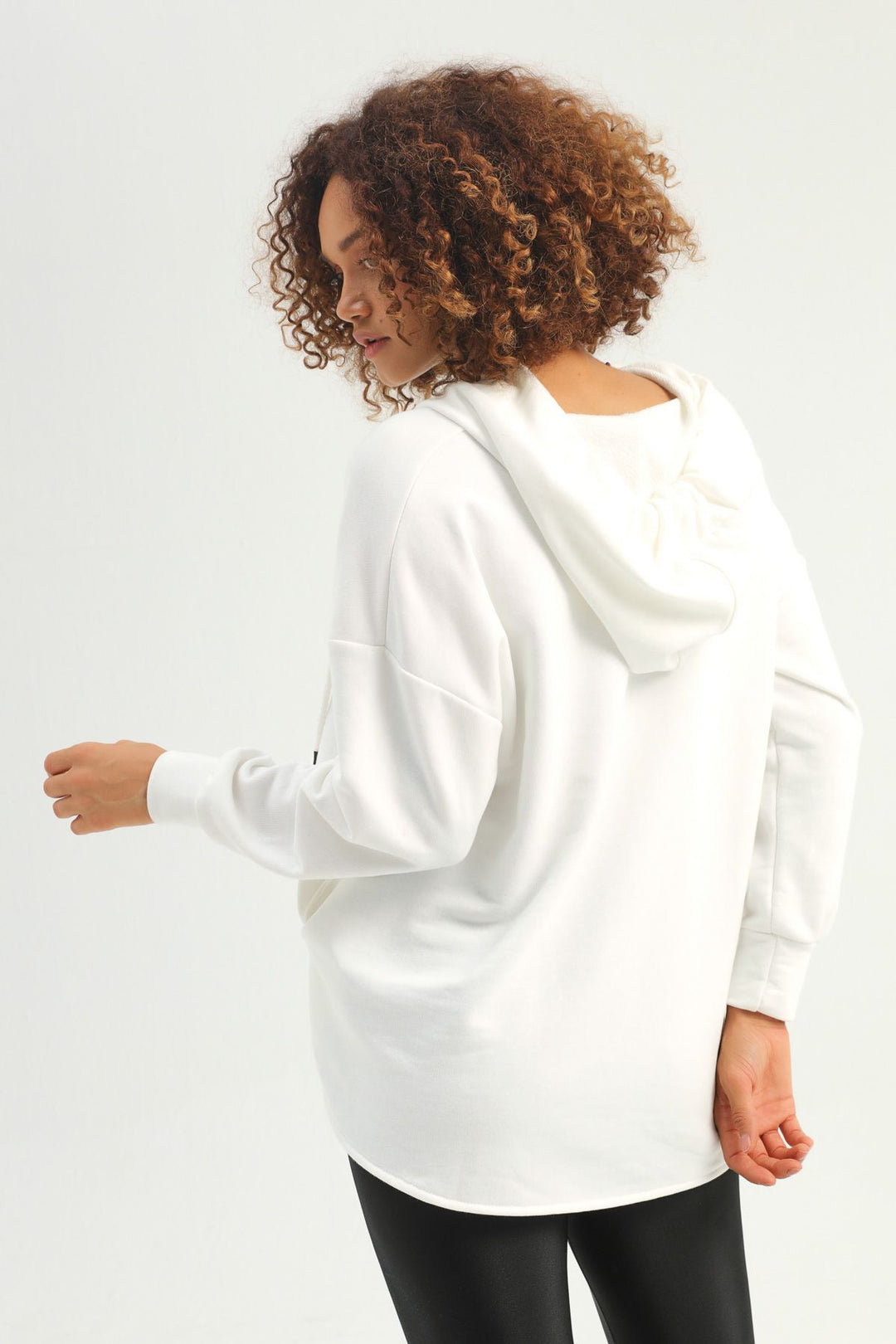 Hooded Oversize Sweatshirt Ecru