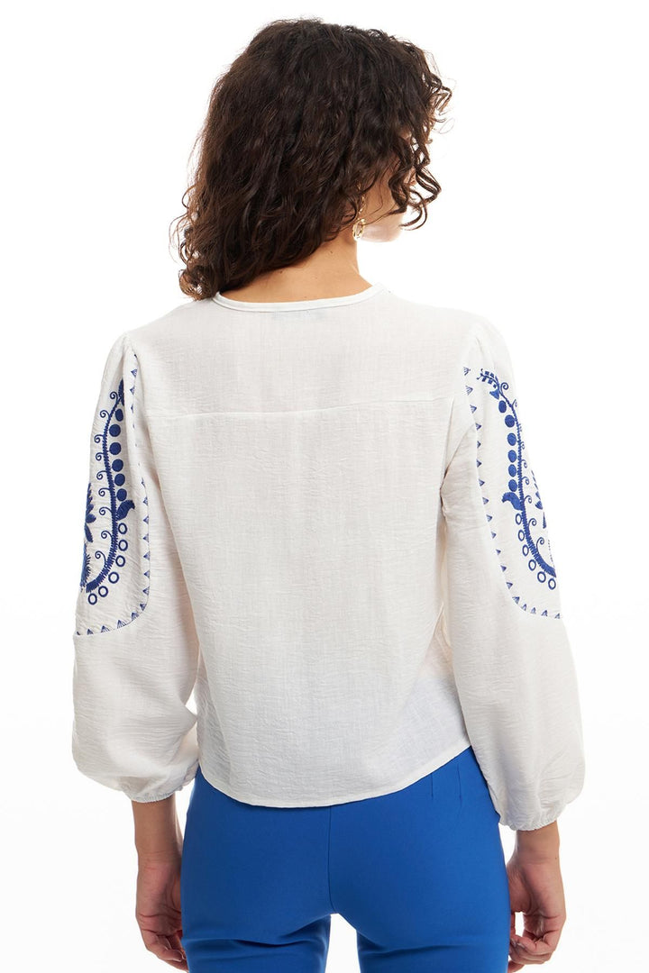 Embroidery Detailed Shirt Ecru