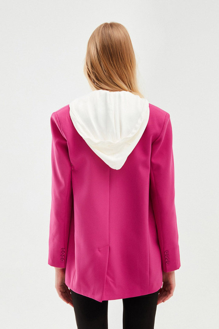 Hooded Blazer Jacket Orchid