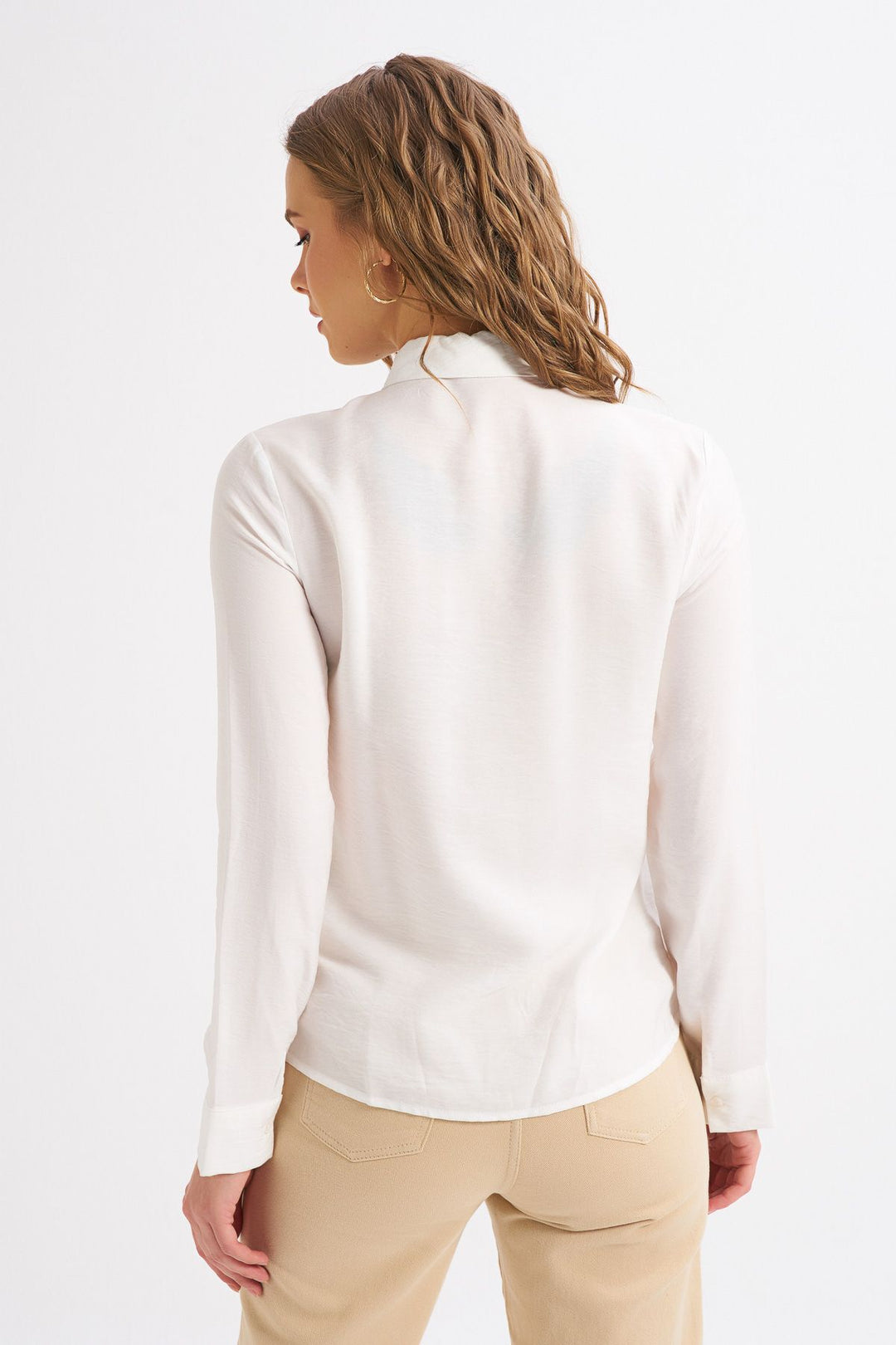 Embroidery Detailed Shirt Ecru