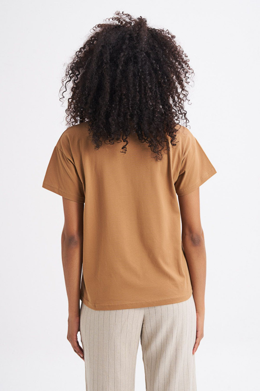 Baskılı Tişört Açık Bej