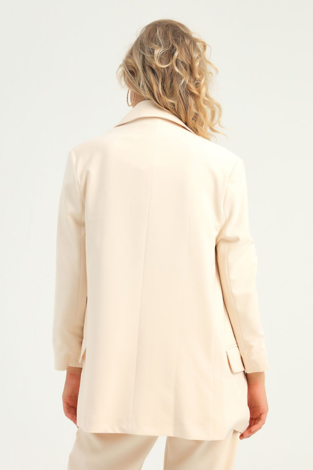 Double Breasted Blazer Jacket Bone