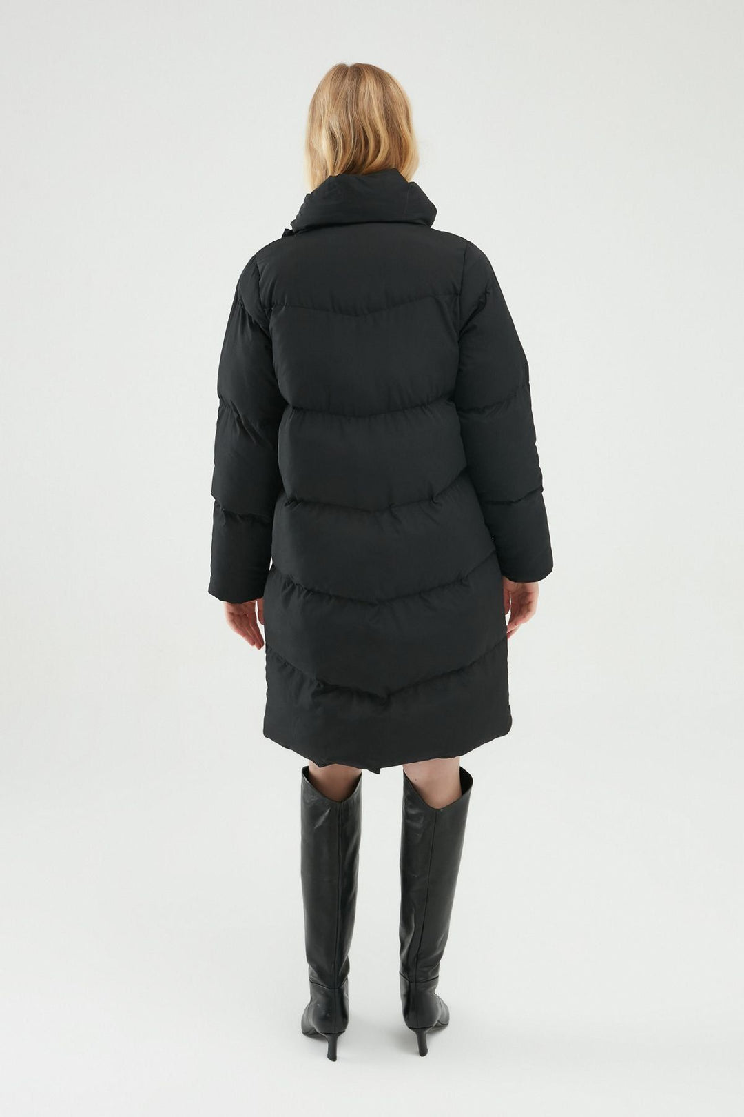 Double Breasted Down Jacket Black