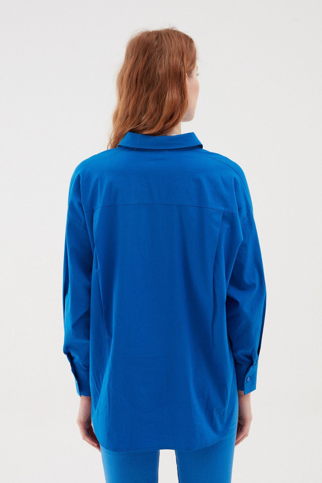 Oversize Basic Shirt Sax