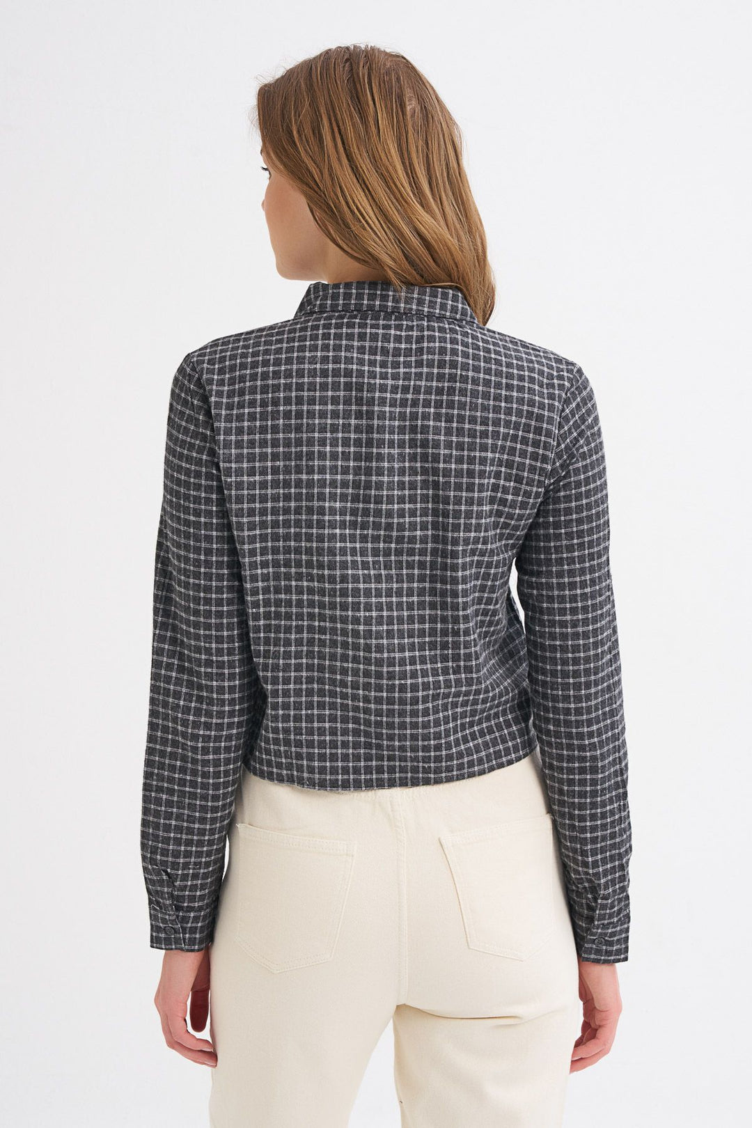 Tek Cepli Ekose Gömlek Siyah