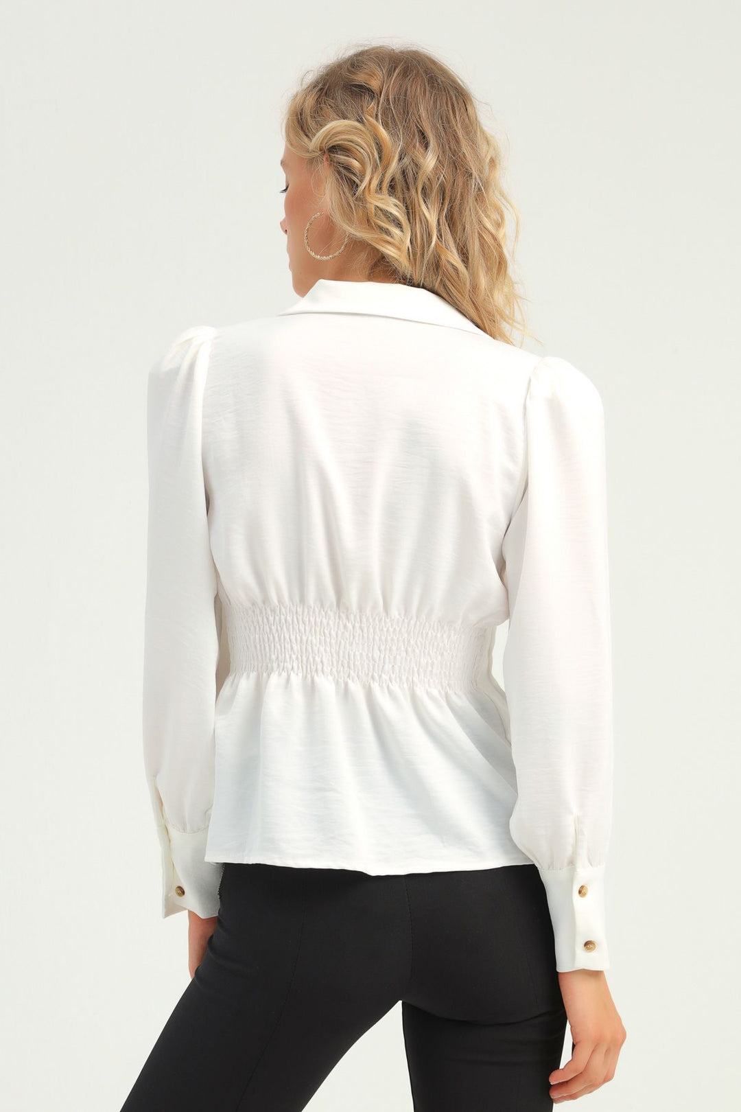 Waistcoat Double Breasted Buttoned Blouse Ecru