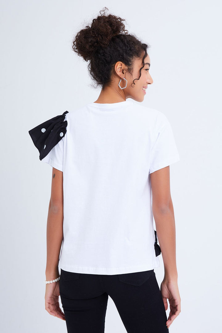 Fırfırlı Tişört Siyah