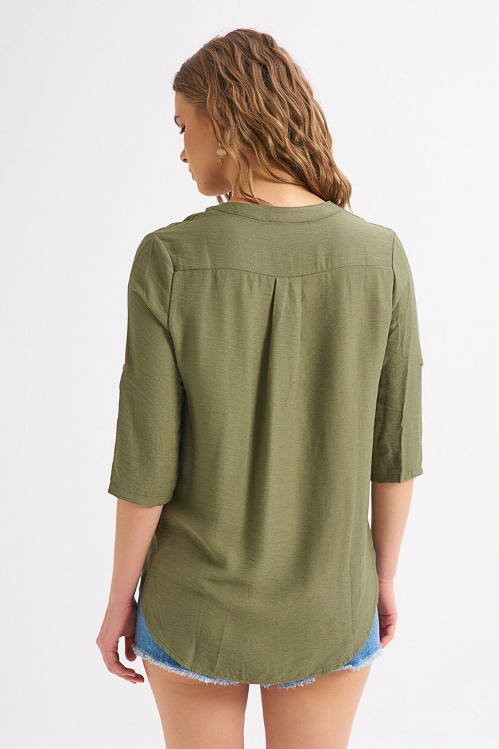 Hakim Yaka Truvakar Kol Bluz Haki