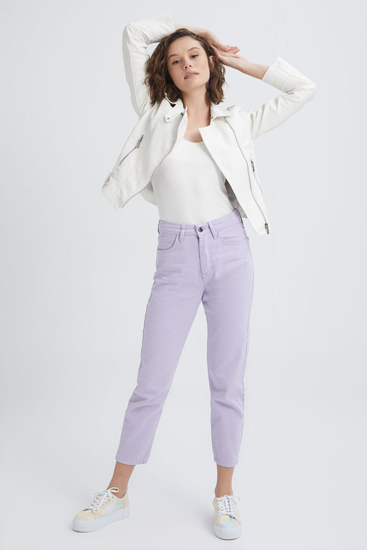 Biker Leather Jacket White